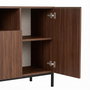Nordure Rialto Consola Milano Walnut y Negro